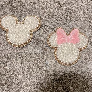 Stoney Clover Lane Mickey and Minnie Small Glitter Pearl Patch set